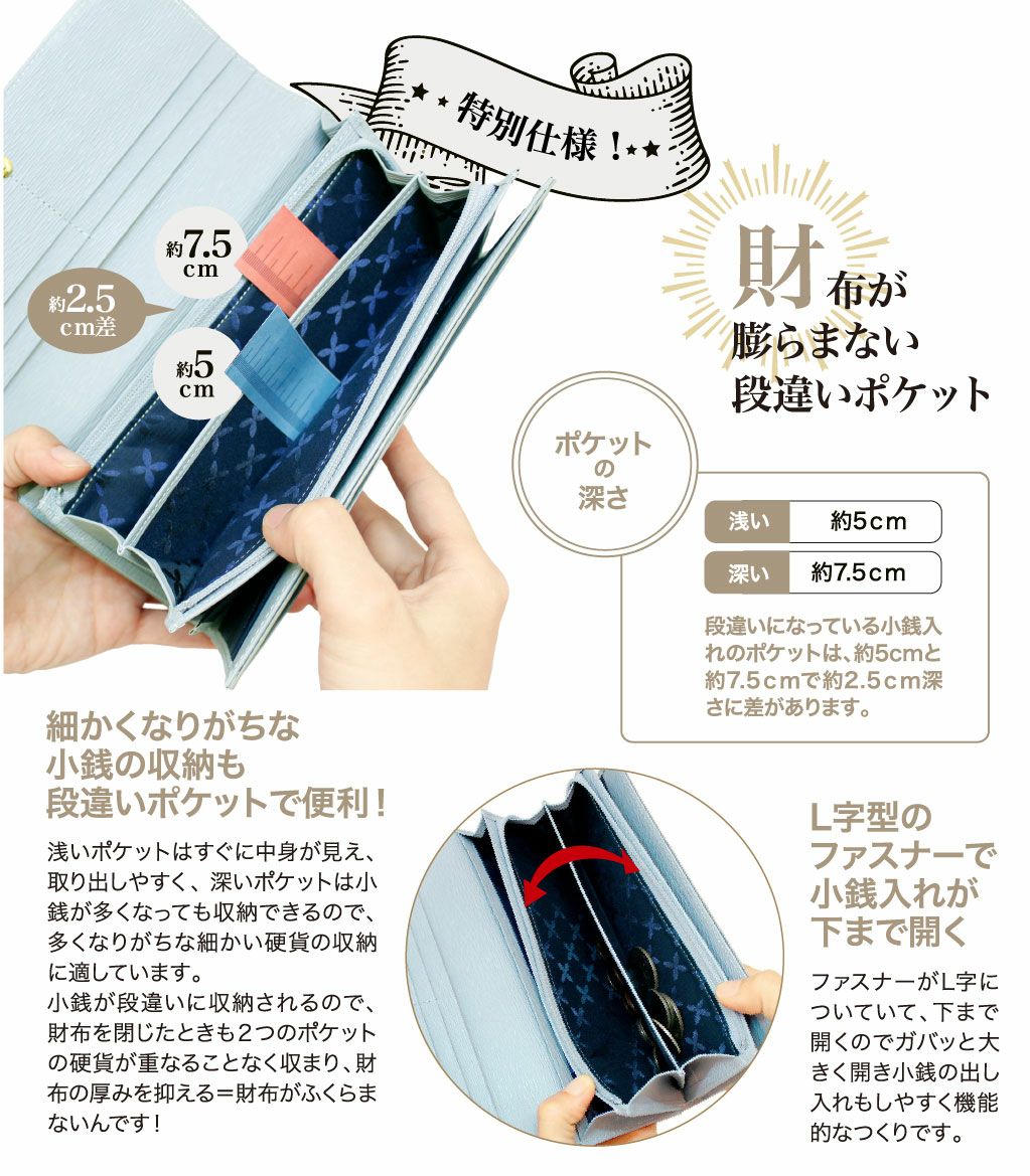  かぶせハニーセル長財布| リサッカ 