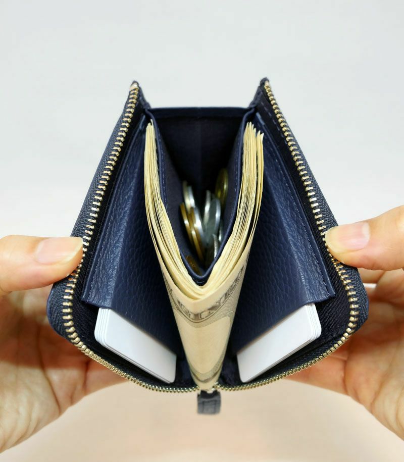 小物 L-shaped zipper compact wallet  OVY L-shaped zipper multi-wallet | Leather products CYPRIS