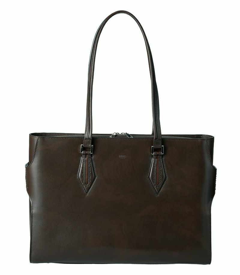 両あおりトートバッグ｜シラサギレザー