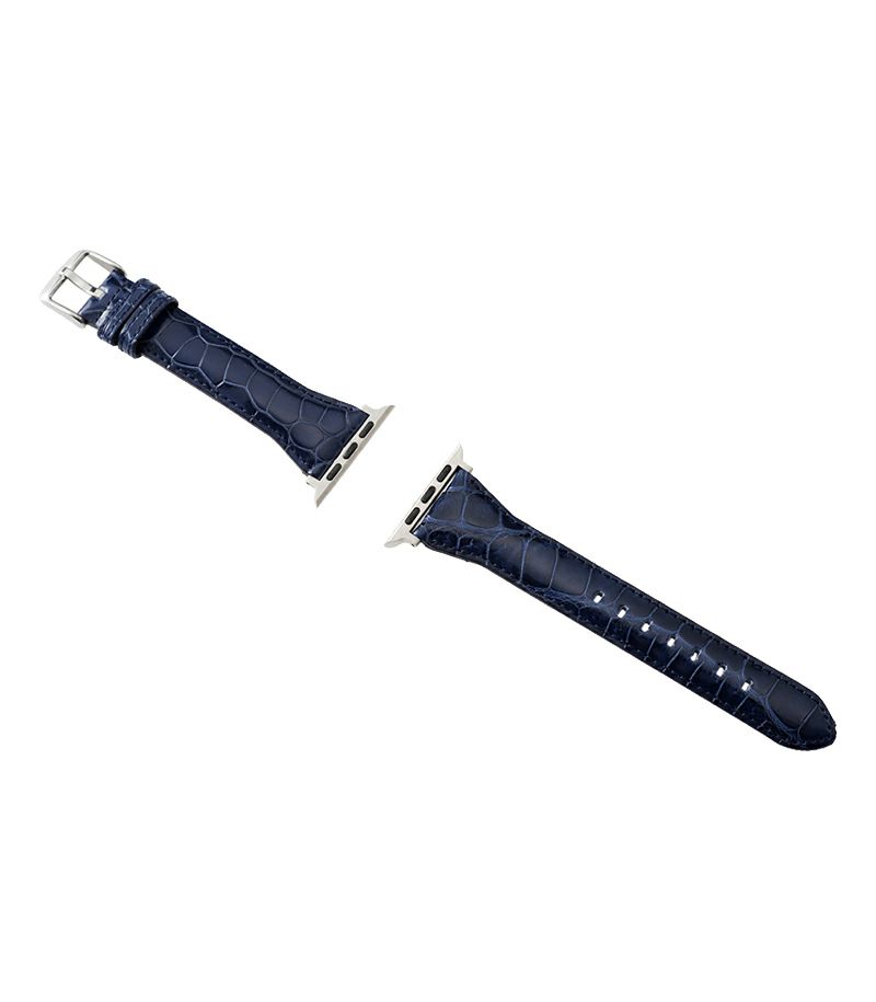 ウォッチバンド(Apple watch対応)（L）｜クロコダイル｜革キー