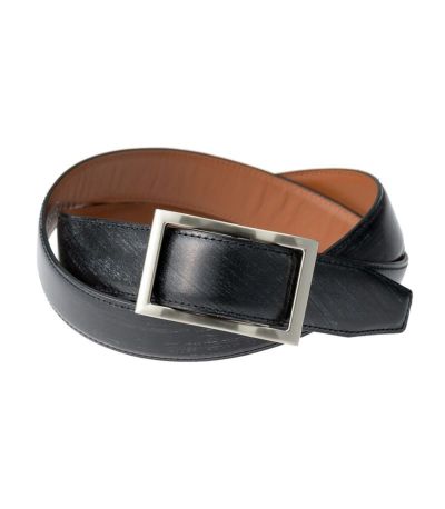 Italian Aniline Leather - Reversible Belt Black to Brown