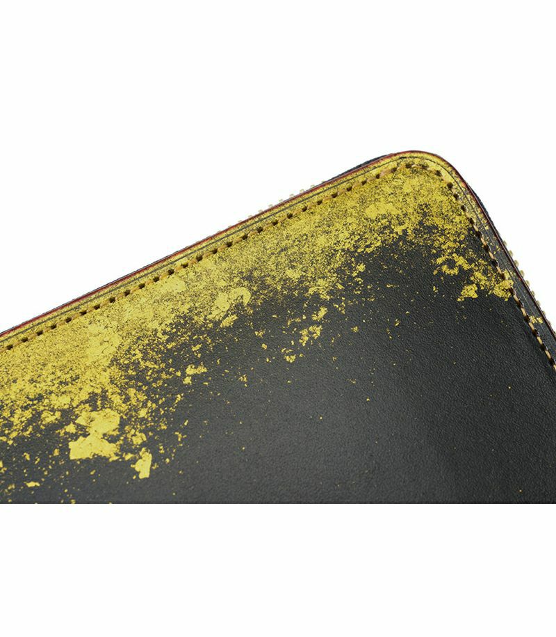 ラウンドファスナー長財布｜漆×金箔 