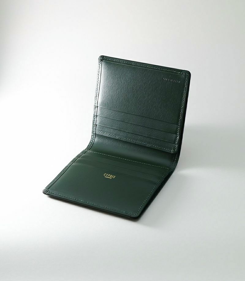 新作】コンパクトカード札入れ｜ボックスカーフ｜革財布・革二つ折り