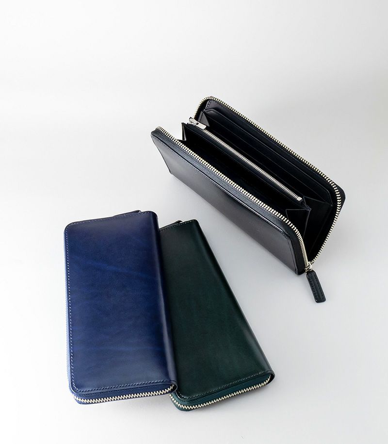 ラウンドファスナー長財布｜ルーガショルダー＆アースレザー |革製品