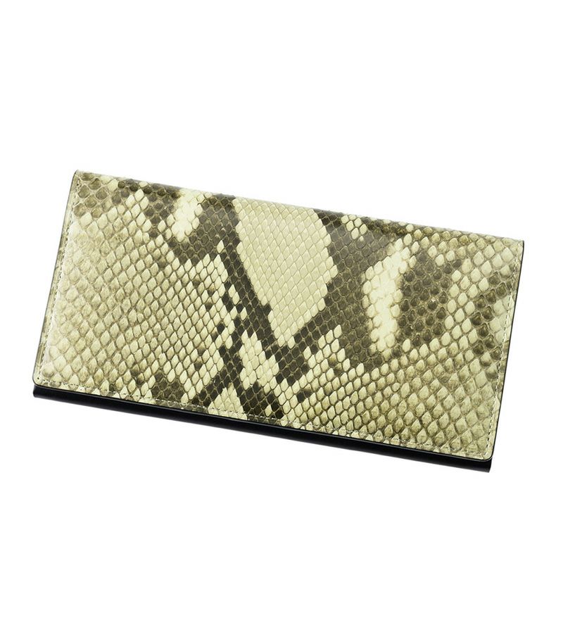 風琴マチ長財布｜ダイヤモンドパイソン