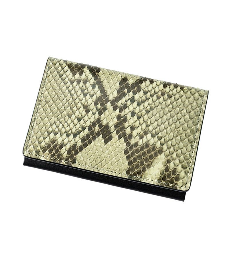 風琴マチ名刺入れ｜ダイヤモンドパイソン