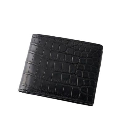 小銭入れ付き札入れ｜マットクロコダイル