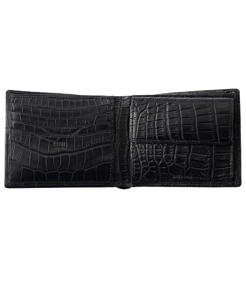 小銭入れ付き札入れ｜マットクロコダイル