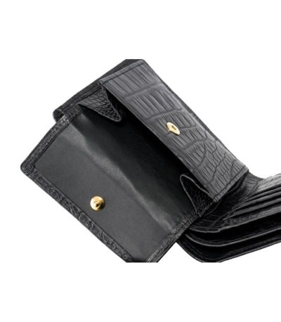 小銭入れ付き札入れ｜マットクロコダイル