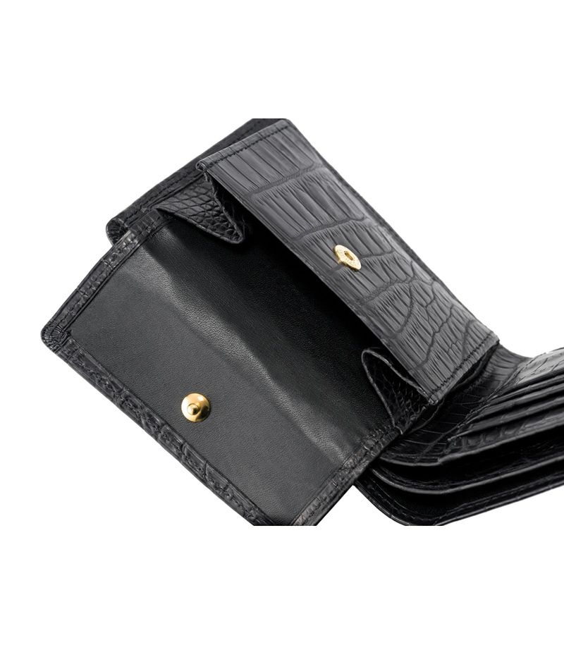 小銭入れ付き札入れ｜マットクロコダイル