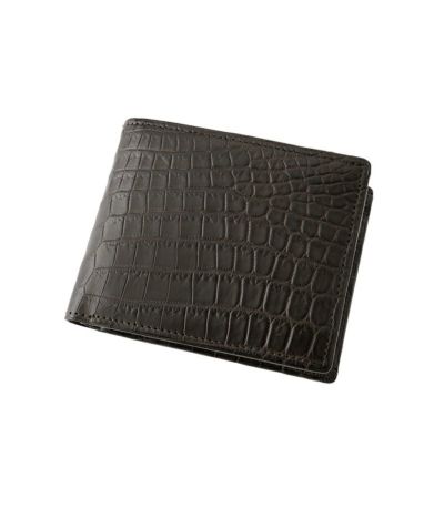 小銭入れ付き札入れ｜マットクロコダイル