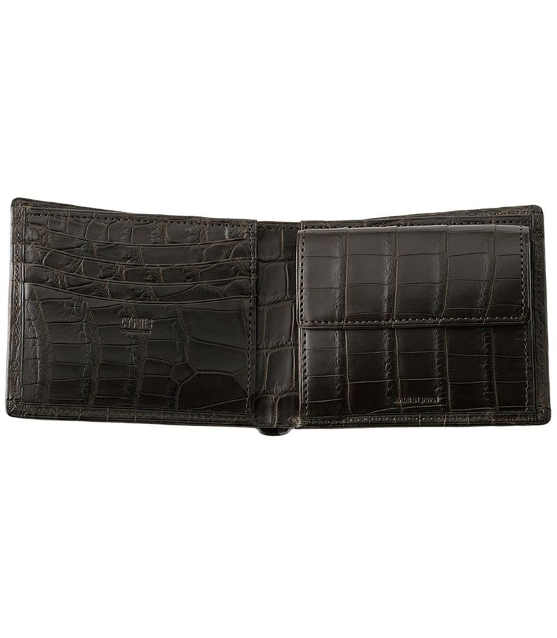 小銭入れ付き札入れ｜マットクロコダイル