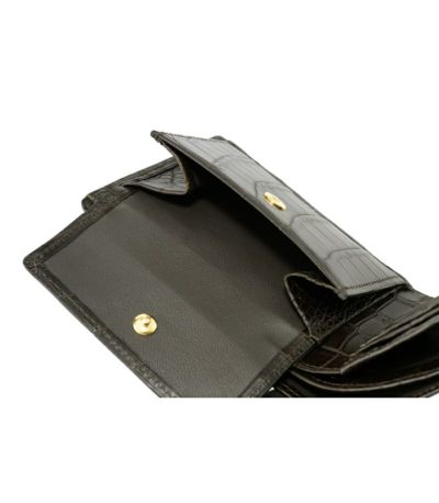 小銭入れ付き札入れ｜マットクロコダイル