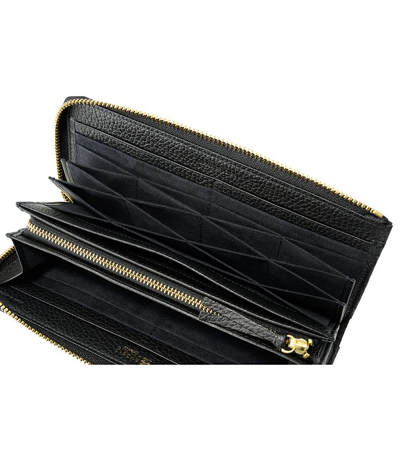 L字ファスナーハニーセル長財布|ルミナス