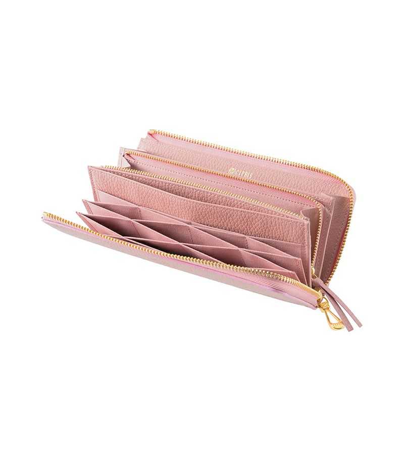 L字ファスナーハニーセル長財布|ルミナス